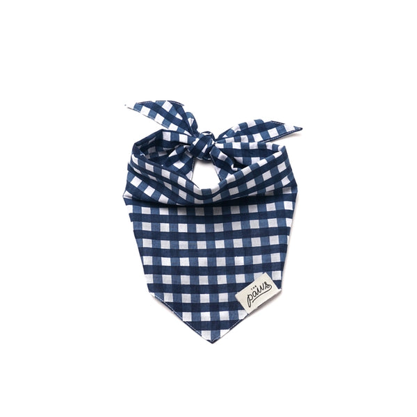 CLASSIC NAVY CHECK BANDANA