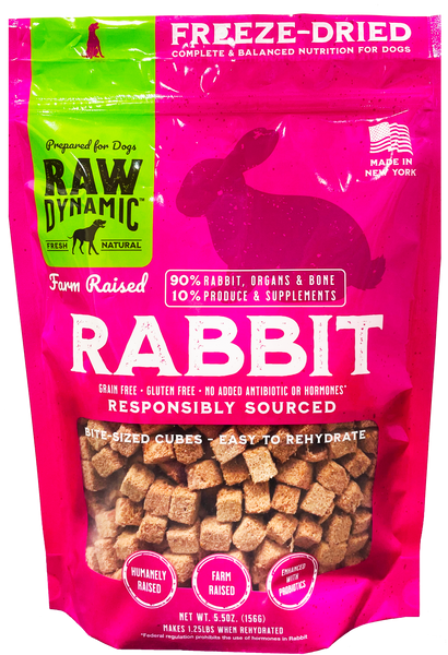 RAW DYNAMIC RABBIT FREEZE DRIED RAW