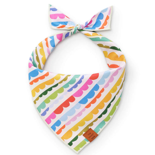SCALLOP STRIPE BANDANA