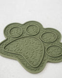 PAW PRINT LICK MAT-OLIVE