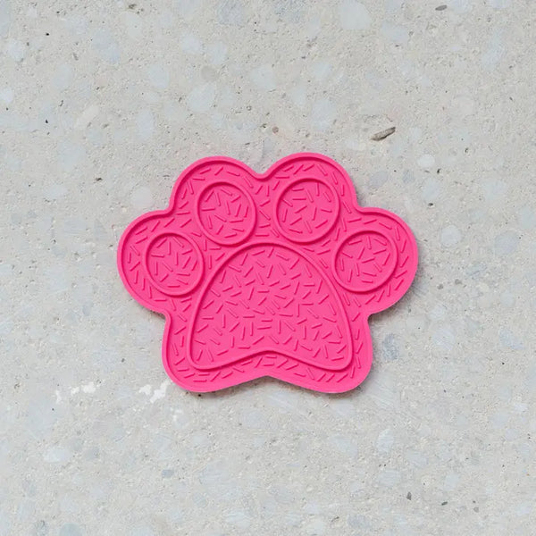 PAW PRINT LICK MAT-PINK