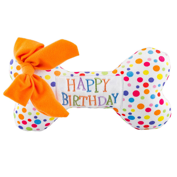 Birthday Bone Plush Dog Toy