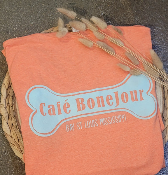 Cafe BoneJour T Shirt -Sherbert