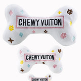 White Chewy Vuiton Dog Bones