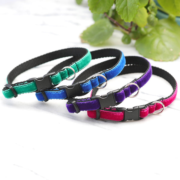 Velvet Breakaway Cat Collars-Multiple Colors