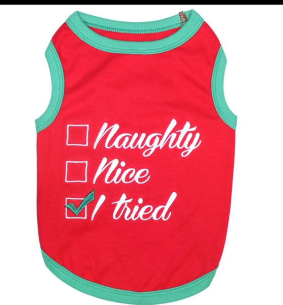 Naughty Nice Dog Shirt