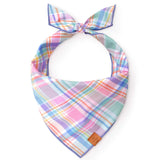 BLOOMING PLAID BANDANA