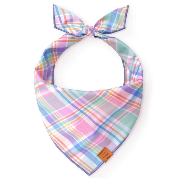 BLOOMING PLAID BANDANA