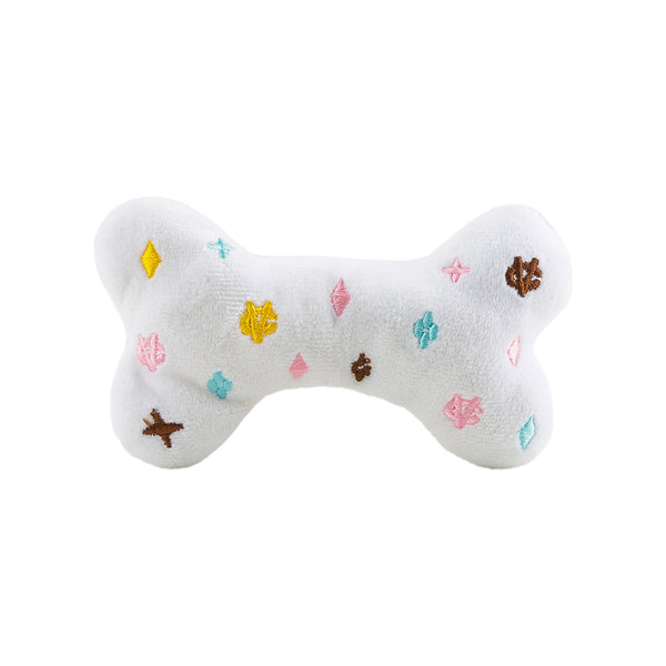 White Chewy Vuiton Dog Bones