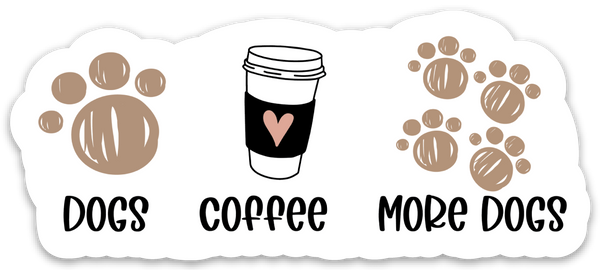 Dogs Coffee Dogs Sticker