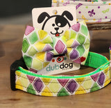 MARDI GRAS ARGYLE Dog Collar