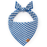 LAKE BLUE GINGHAM BANDANA