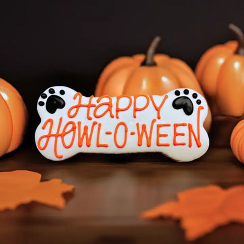 Happy Happy HOWL-o-ween Dog bone treat