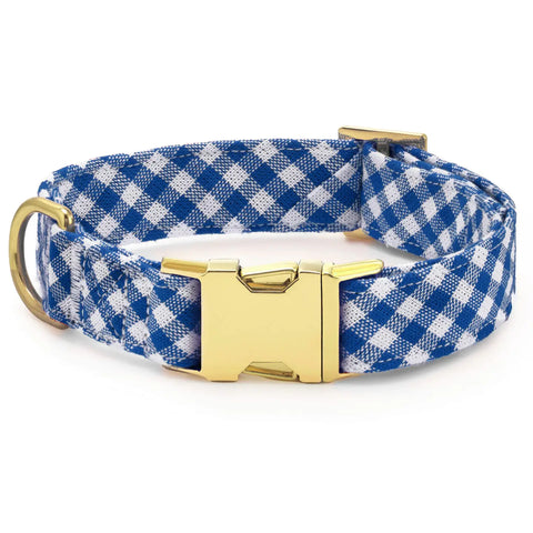 LAKE BLUE GINGHAM COLLAR