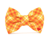 PUMPKIN PLAID BOW TIE