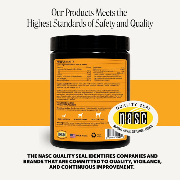 PET HONESTY-ALLERGY SUPPORT RELIEF CHEWS
