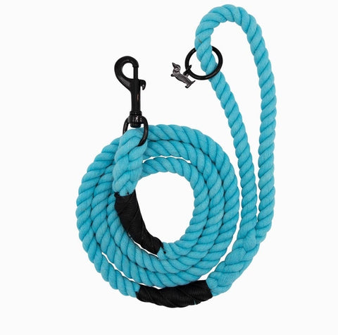 NEON BLUE Rope Dog Leash
