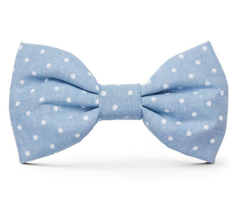 CHAMBRAY DOTS  BOW TIE