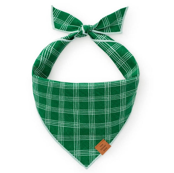 EMERALD PLAID BANDANA