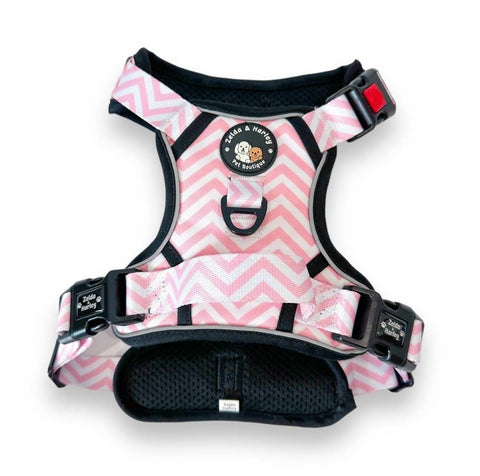 PINK CHEVRON NO PULL HARNESS