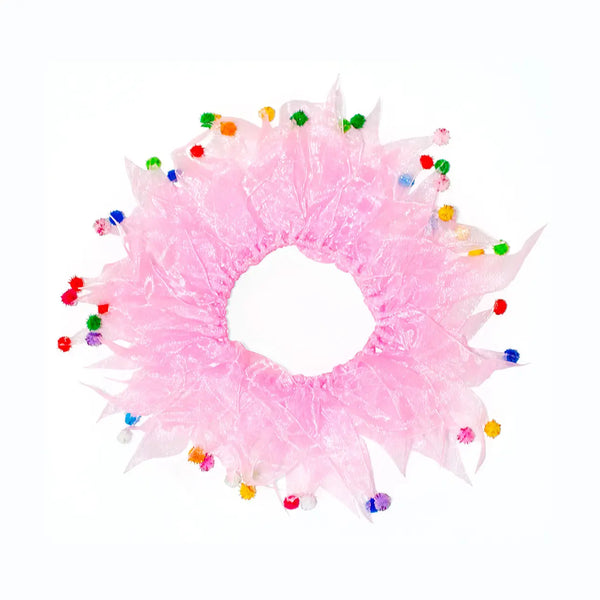 PARTY POM COLLAR-PINK