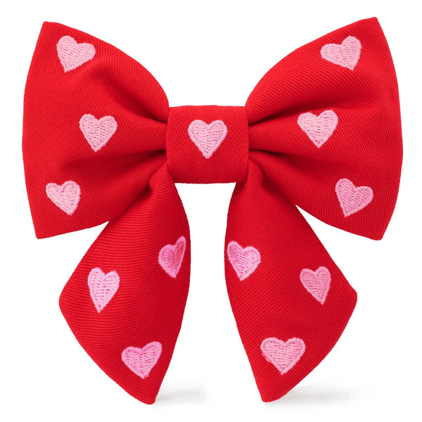 HEARTS DOG BOW