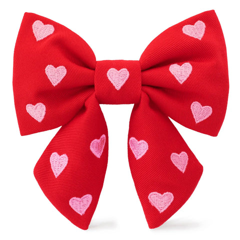 HEARTS DOG BOW