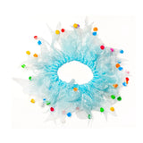 PARTY POM COLLAR-BLUE