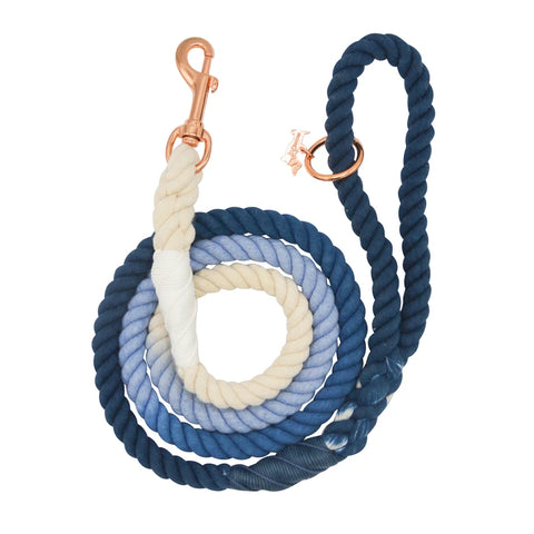 OMBRE BLUE Rope Dog Leash