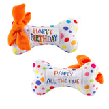 Birthday Bone Plush Dog Toy