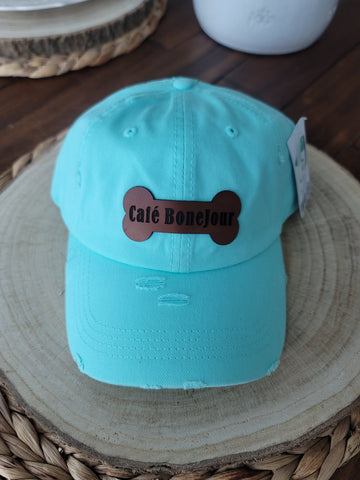 Cafe BoneJour Hat- LT Aqua