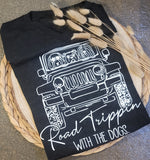 Road Trippin with Dogs JEEP T Shirt