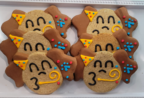 PARTY DOG FACE COOKIES