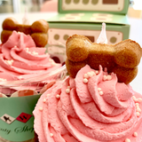 Pink Dog Birthday Cupcake