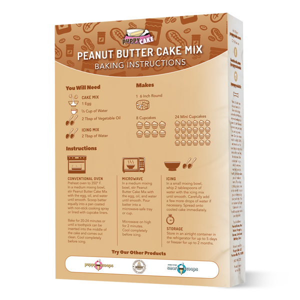 Puppy Cakes Cake Mix -Peanut Butter