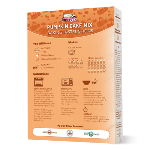 Puppy Cakes Cake Mix -Pumpkin