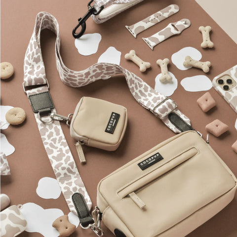 WALKING BAG STRAP-NUDE COW