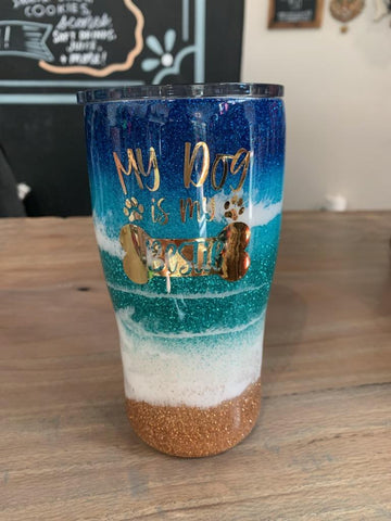 BEACH 20 OZ TUMBLER-AQUA