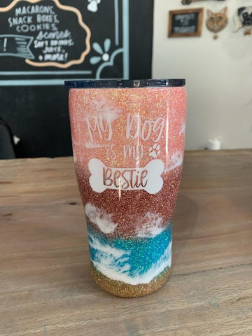 BEACH 20 OZ TUMBLER-ROSE