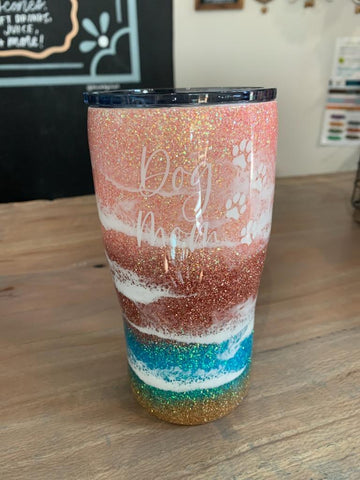 BEACH 20 OZ TUMBLER-ROSE