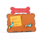 Rustic WOOF dog frame