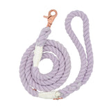 Lavender Cotton Rope Dog Leash