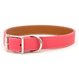 Italian Leather Collar- Pink