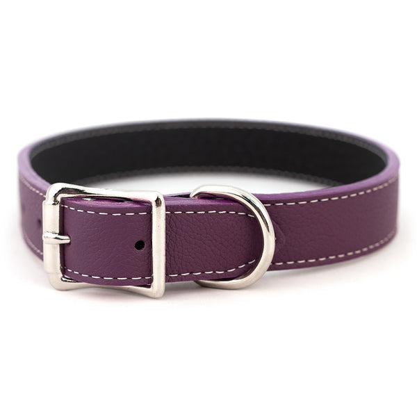 Italian Leather Collar- Purple